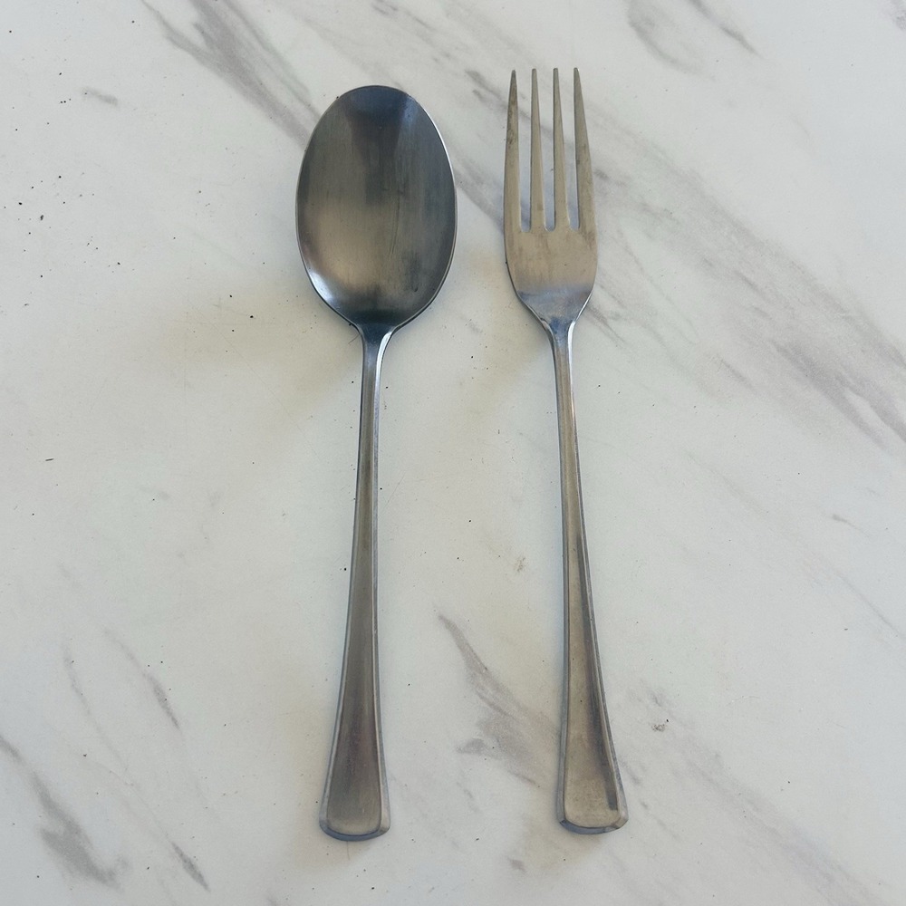 Vintage Continental Gourmet Stainless Flatware Japan Dinner Fork Spoon Lot of 2